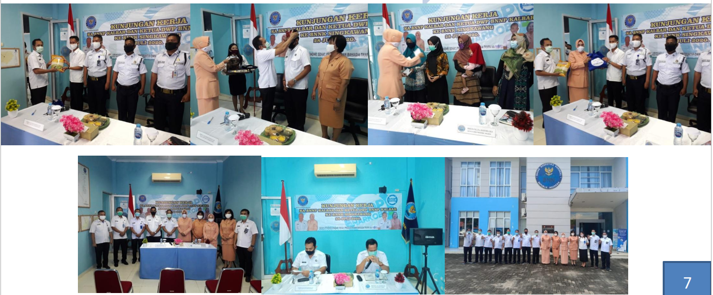KUNJUNGAN KETUA DWP BNNP KALBAR KE BNNK SINGKAWANG