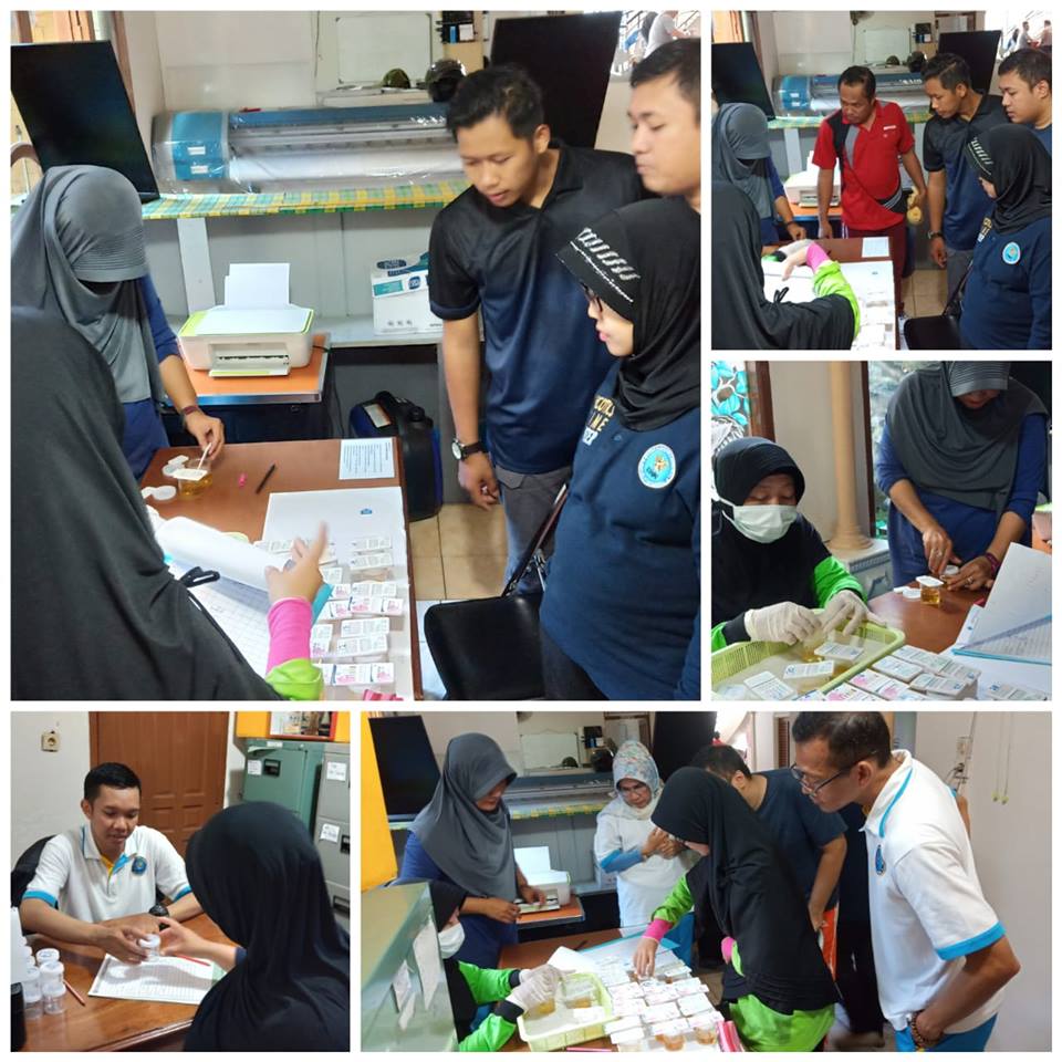 BNNP KALBAR TEST URINE SELURUH ANGGOTANYA