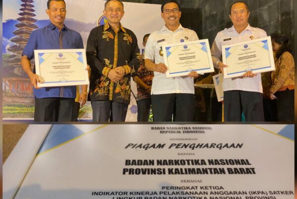 BNNP KALBAR MERAIH PERINGKAT 3 (IKPA) SATKER LINGKUP BADAN NARKOTIKA NASIONAL PROVINSI TAHUN 2019