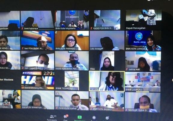 BIDANG P2M BNNP KALBAR LAKSANAKAN VIDCON BERSAMA DEPUTI PENCEGAHAN BNN RI