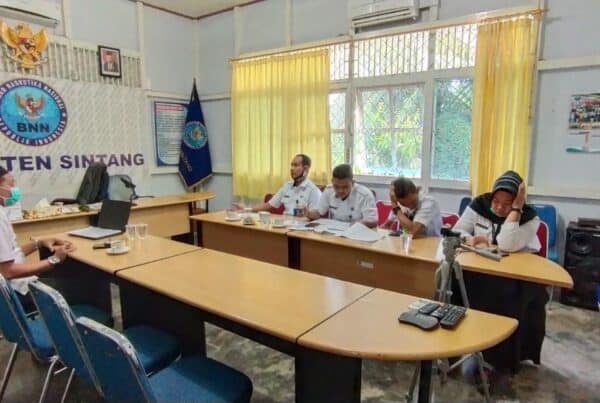 SUPERVISI MONEV KE BNNK SINTANG