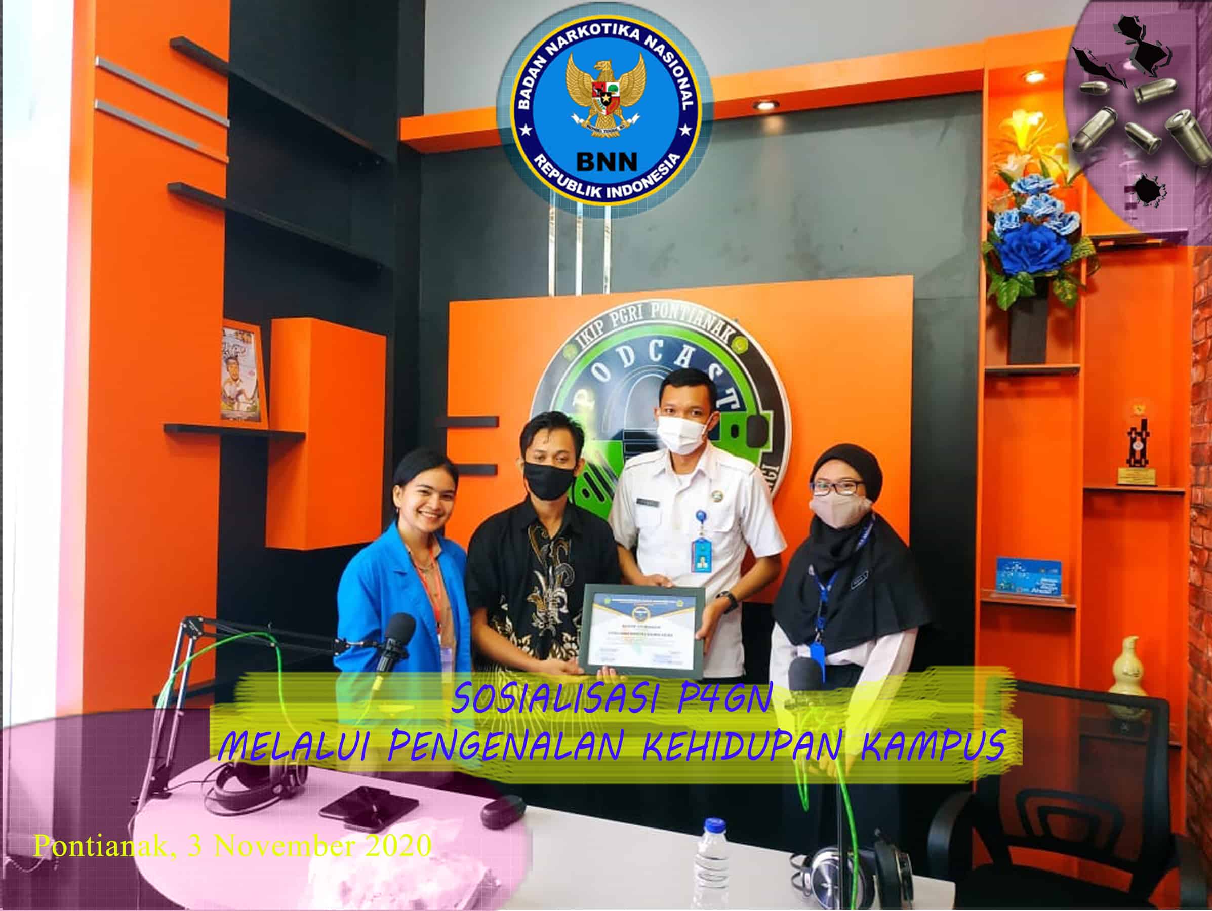 PENGENALAN KEHIDUPAN KAMPUS BAGI MAHASISWA BARU (PKKMB) BNNP KALBAR SOSIALISASIKAN P4GN PENGENALAN KEHIDUPAN KAMPUS BAGI MAHASISWA BARU (PKKMB) BNNP KALBAR SOSIALISASIKAN P4GN