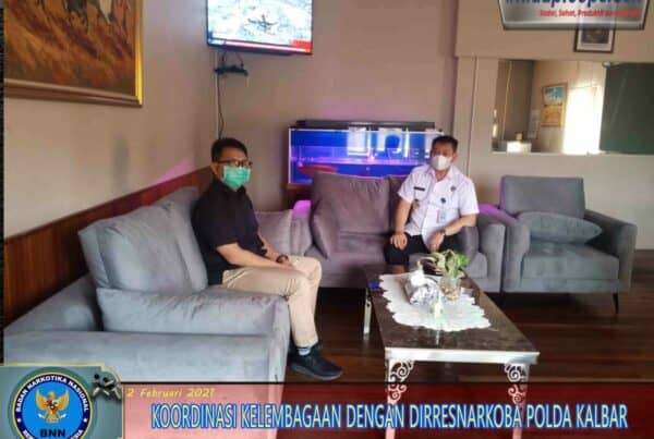 KOORDINASI KELEMBAGAAN KA BNNP KALBAR BERSAMA DIRRESNARKOBA POLDA KALBAR