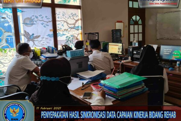 RAPAT VIRTUAL PENYEPAKATAN HASIL SINKRONISASI DATA CAPAIAN KINERJA BIDANG REHABILITASI TA 2020