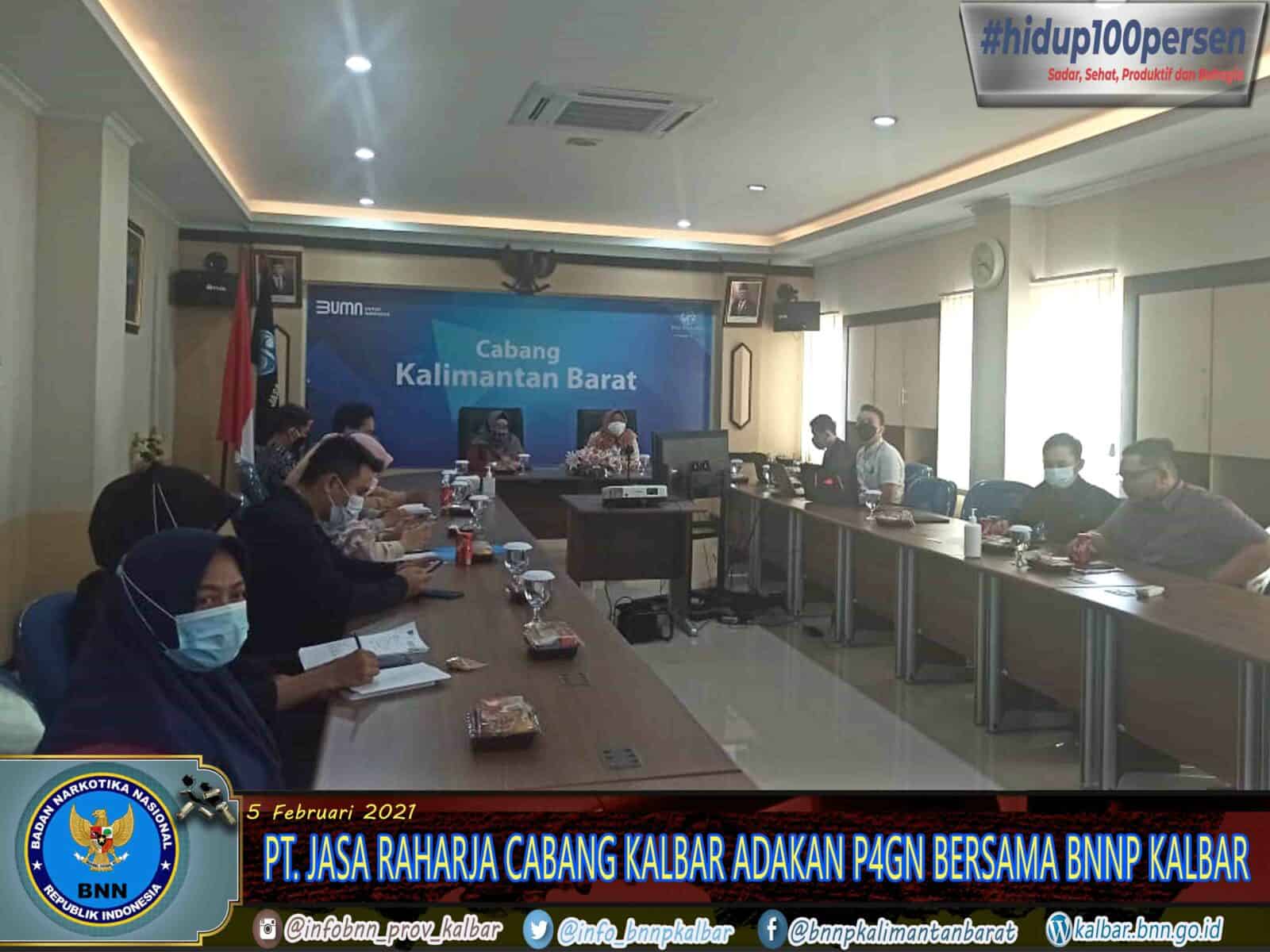 PT. JASA RAHARJA CAB.KALBAR SELENGGARAKAN P4GN BERSAMA BNNP KALBAR PT. JASA RAHARJA CAB.KALBAR SELENGGARAKAN P4GN BERSAMA BNNP KALBAR