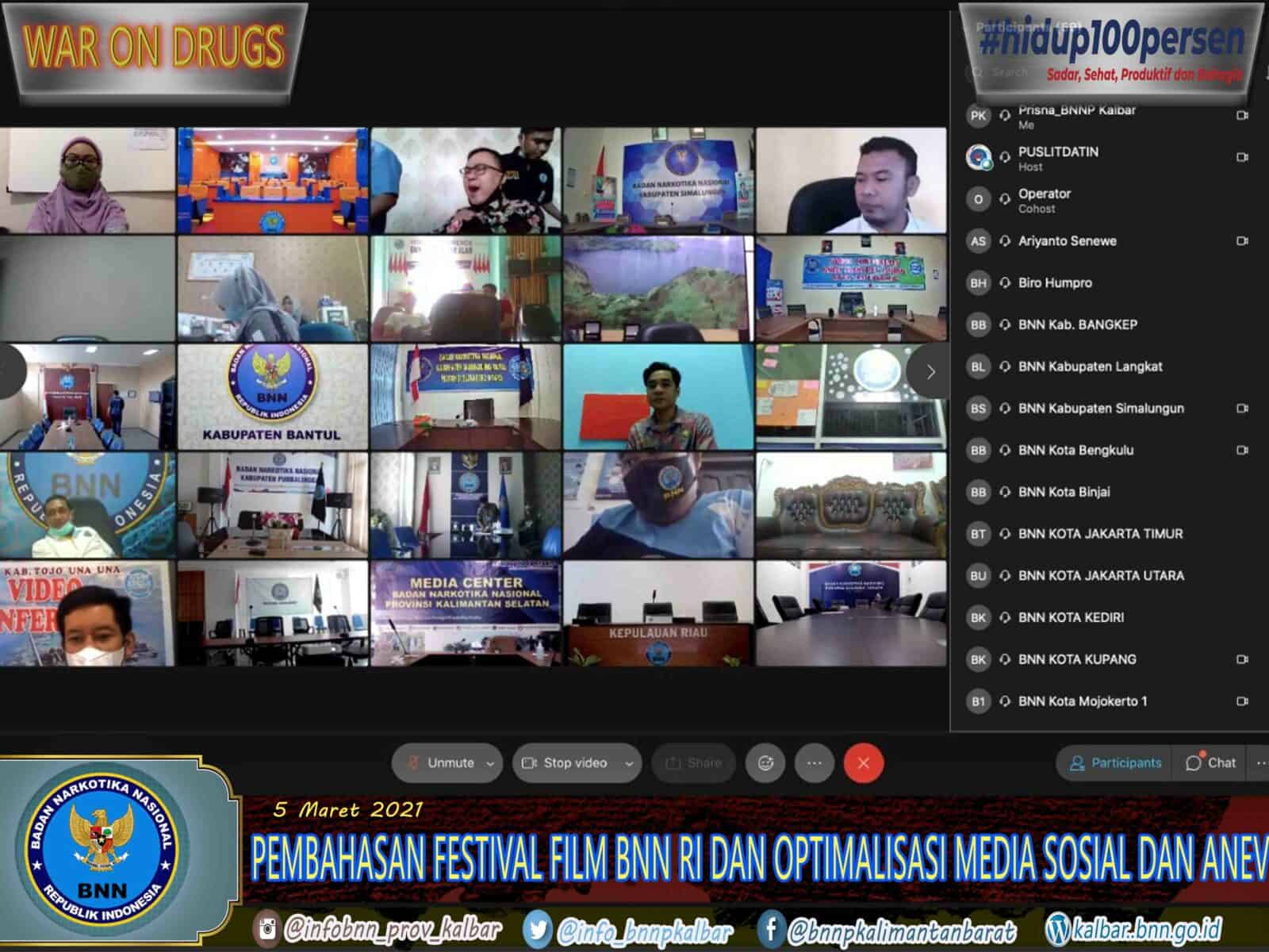PEMBAHASAN FESTIVAL FILM BNN RI DAN OPTIMALISASI MEDIA SOSIAL DAN ANEV PEMBAHASAN FESTIVAL FILM BNN RI DAN OPTIMALISASI MEDIA SOSIAL DAN ANEV