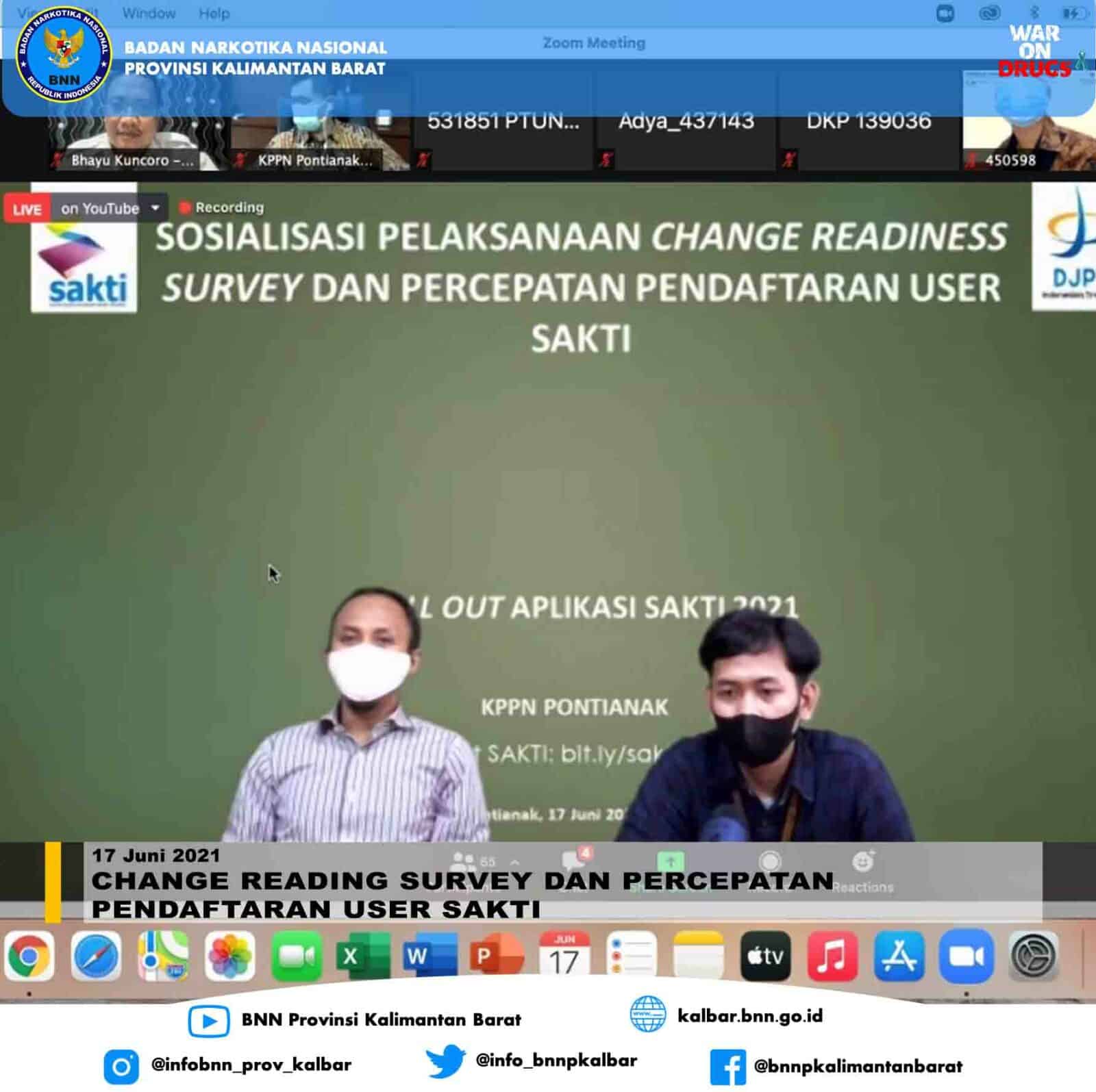 SOSIALISASI PELAKSANAAN CHANGE READING SURVEY DAN PERCEPATAN PENDAFTARAN USER SAKTI SOSIALISASI PELAKSANAAN CHANGE READING SURVEY DAN PERCEPATAN PENDAFTARAN USER SAKTI