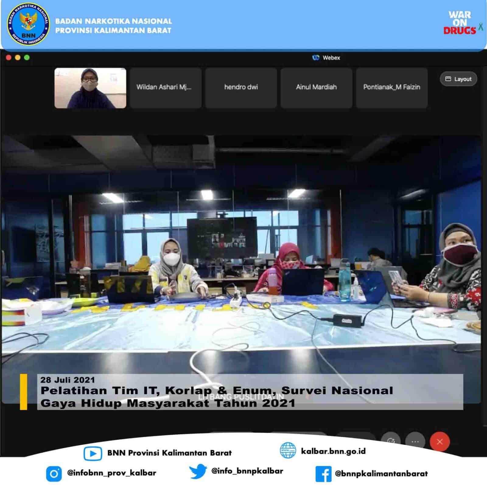 Pelatihan Tim IT, Korlap & Enum, Survei Nasional Gaya Hidup Masyarakat Tahun 2021 Pelatihan Tim IT, Korlap & Enum, Survei Nasional Gaya Hidup Masyarakat Tahun 2021