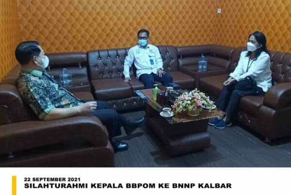 KUNJUNGAN KEPALA BBPOM DI PONTIANAK KE KANTOR BNNP KALBAR