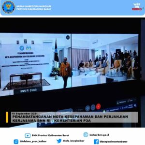 PENANDATANGANAN NOTA KESEPAHAMAN DAN PERJANJIAN KERJASAMA BNN RI – KEMENTERIAN P3A PENANDATANGANAN NOTA KESEPAHAMAN DAN PERJANJIAN KERJASAMA BNN RI – KEMENTERIAN P3A
