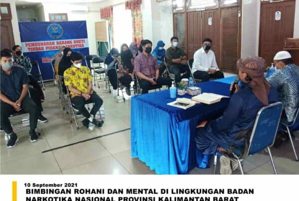 BIMBINGAN ROHANI DAN MENTAL DI LINGKUNGAN BADAN NARKOTIKA NASIONAL PROVINSI KALIMANTAN BARAT