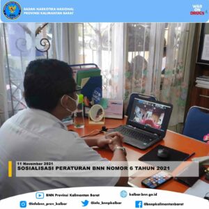 SOSIALISASI PERATURAN BNN NOMOR 6 TAHUN 2021
