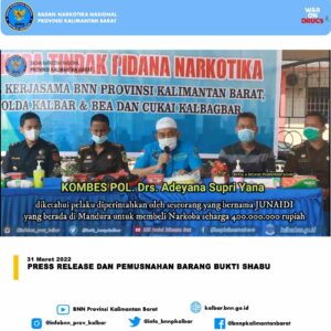 PRESS RELEASE DAN PEMUSNAHAN BARANG BUKTI SHABU PRESS RELEASE DAN PEMUSNAHAN BARANG BUKTI SHABU
