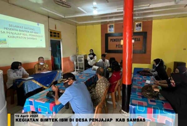 Kegiatan Bimtek IBM di Desa Penjajap Kab Sambas