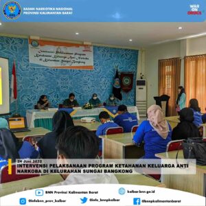 INTERVENSI PELAKSANAAN PROGRAM KETAHANAN KELUARGA ANTI NARKOBA DI KELURAHAN SUNGAI BANGKONG INTERVENSI PELAKSANAAN PROGRAM KETAHANAN KELUARGA ANTI NARKOBA DI KELURAHAN SUNGAI BANGKONG