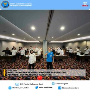 Monitoring dan Evaluasi Program Rehabilitasi Pecandu / Penyalahguna Narkotika Monitoring dan Evaluasi Program Rehabilitasi Pecandu / Penyalahguna Narkotika