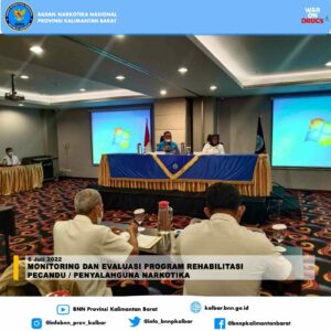 Monitoring dan Evaluasi Program Rehabilitasi Pecandu / Penyalahguna Narkotika Monitoring dan Evaluasi Program Rehabilitasi Pecandu / Penyalahguna Narkotika