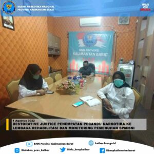 Restorative Justice Penempatan Pecandu Narkotika ke Lembaga Rehabilitasi dan Monitoring Pemenuhan SPM/SNI Restorative Justice Penempatan Pecandu Narkotika ke Lembaga Rehabilitasi dan Monitoring Pemenuhan SPM/SNI