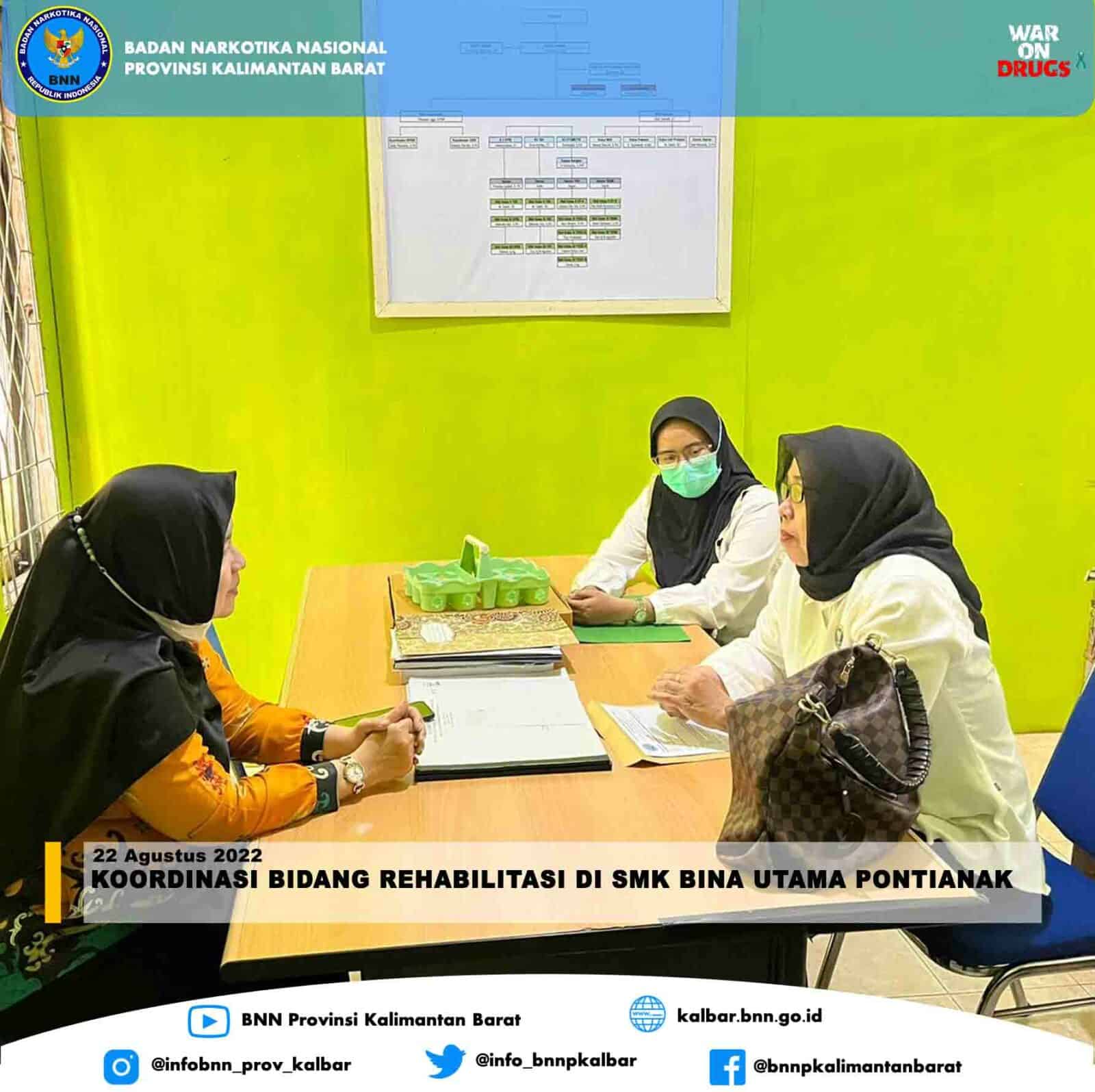 KOORDINASI BIDANG REHABILITASI DI SMK BINA UTAMA PONTIANAK KOORDINASI BIDANG REHABILITASI DI SMK BINA UTAMA PONTIANAK