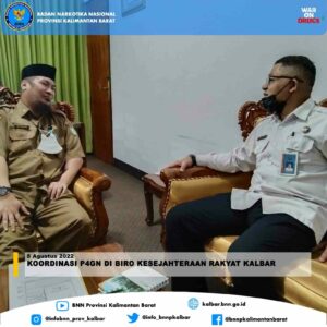 Koordinasi P4GN di Biro Kesejahteraan Rakyat Kalbar Koordinasi P4GN di Biro Kesejahteraan Rakyat Kalbar