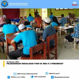 Pelaksanaan Sosialisasi P4GN di SMA N 2 Pemangkat Pelaksanaan Sosialisasi P4GN di SMA N 2 Pemangkat