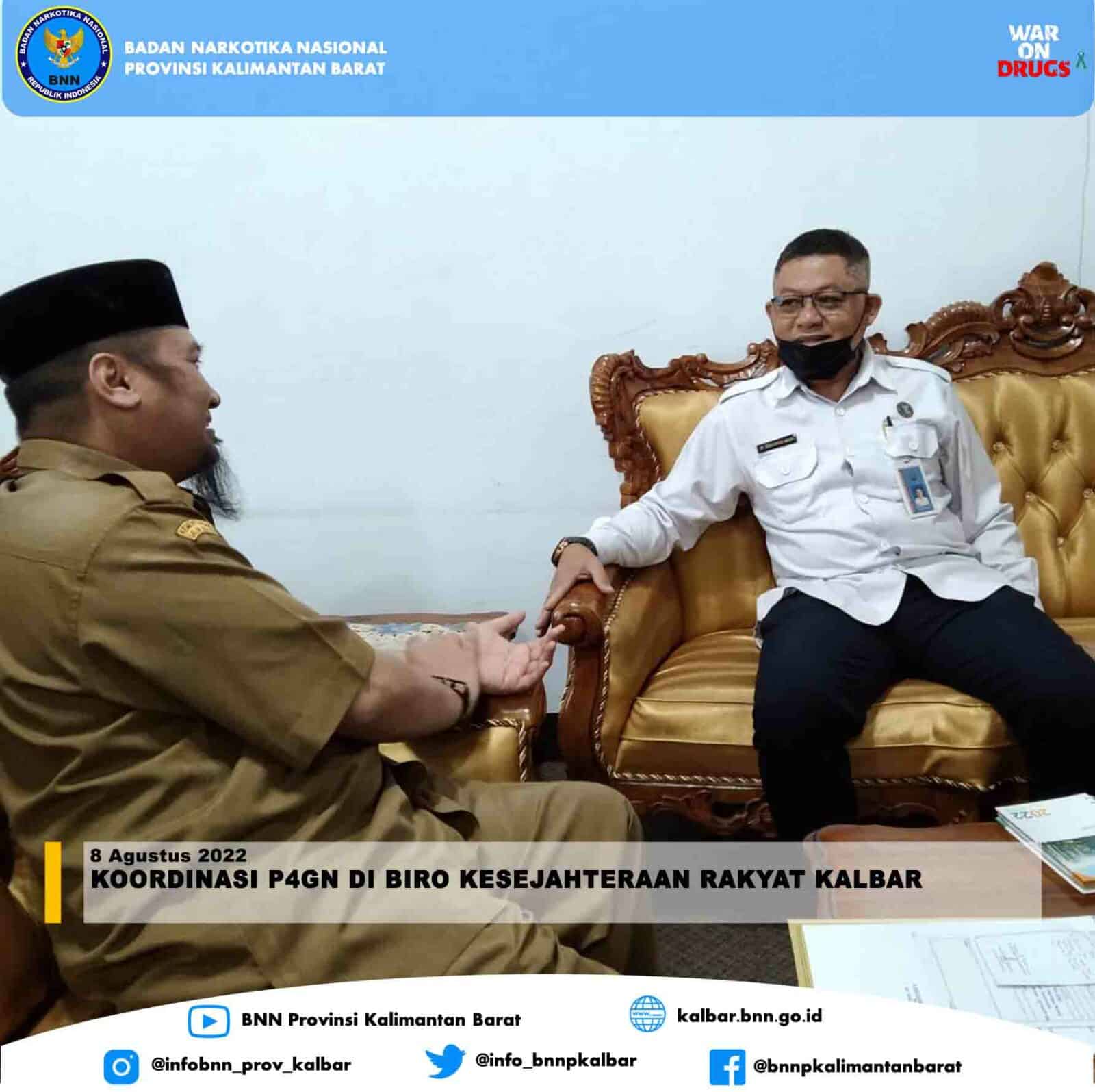 Koordinasi P4GN di Biro Kesejahteraan Rakyat Kalbar Koordinasi P4GN di Biro Kesejahteraan Rakyat Kalbar