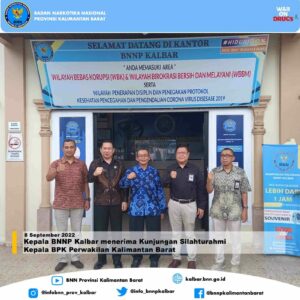 Kepala BNNP Kalbar menerima Kunjungan Silahturahmi Kepala BPK Perwakilan Kalimantan Barat Kepala BNNP Kalbar menerima Kunjungan Silahturahmi Kepala BPK Perwakilan Kalimantan Barat