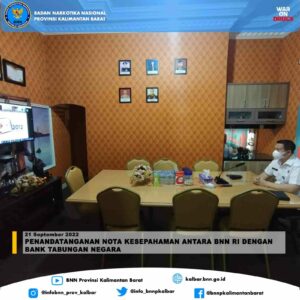 PENANDATANGANAN NOTA KESEPAHAMAN ANTARA BNN RI DENGAN BANK TABUNGAN NEGARA PENANDATANGANAN NOTA KESEPAHAMAN ANTARA BNN RI DENGAN BANK TABUNGAN NEGARA
