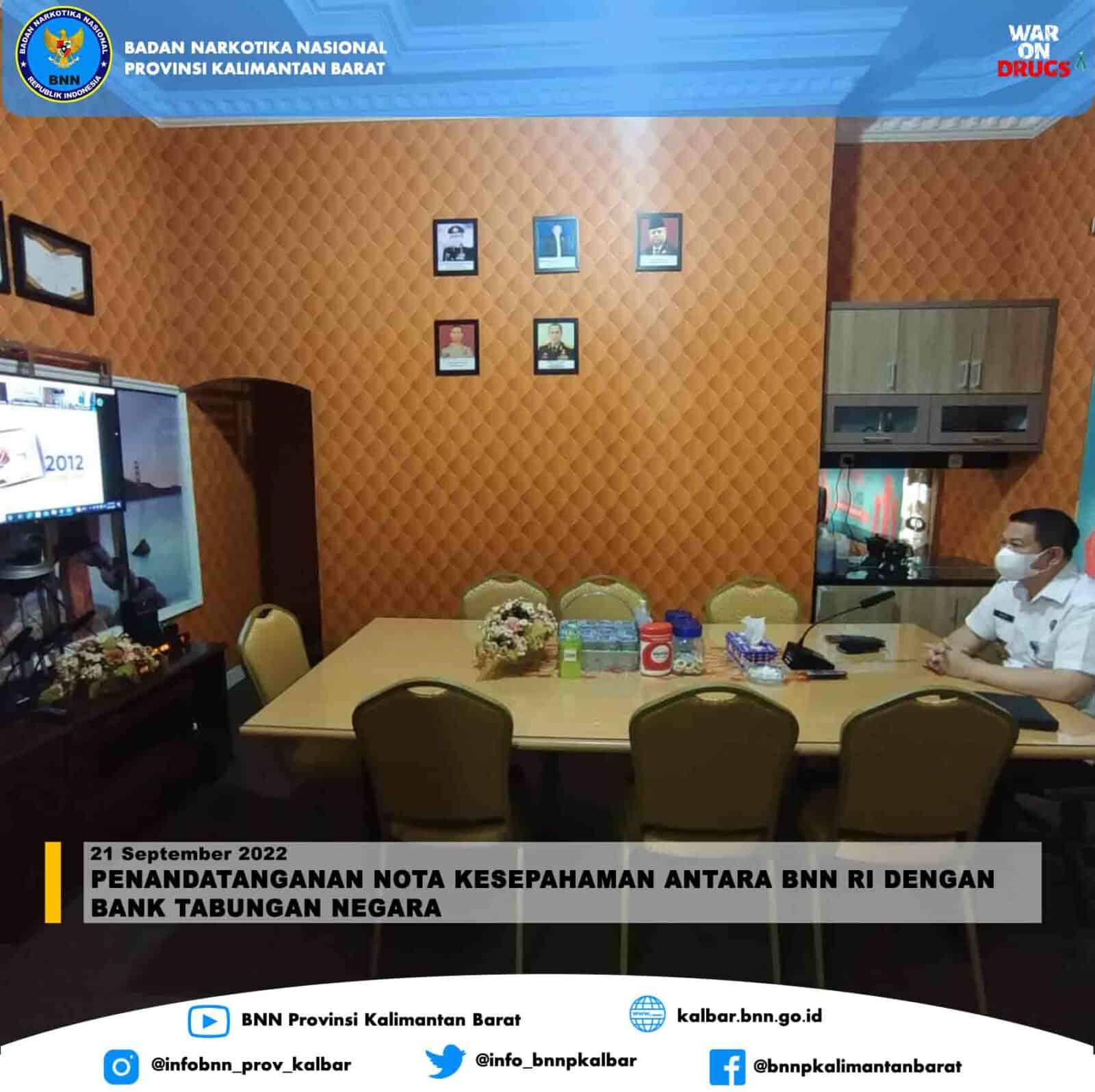 PENANDATANGANAN NOTA KESEPAHAMAN ANTARA BNN RI DENGAN BANK TABUNGAN NEGARA PENANDATANGANAN NOTA KESEPAHAMAN ANTARA BNN RI DENGAN BANK TABUNGAN NEGARA