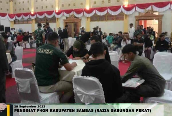 Penggiat P4GN Kabupaten Sambas (Razia Gabungan PEKAT)