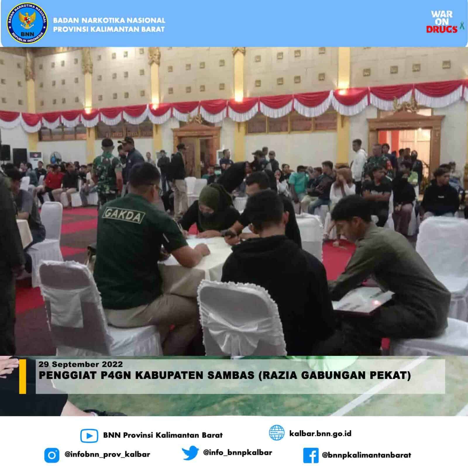 Penggiat P4GN Kabupaten Sambas (Razia Gabungan PEKAT) Penggiat P4GN Kabupaten Sambas (Razia Gabungan PEKAT)