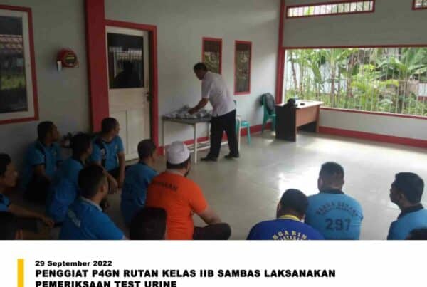 Penggiat P4GN Rutan Kelas IIB Sambas Laksanakan Pemeriksaan Test Urine