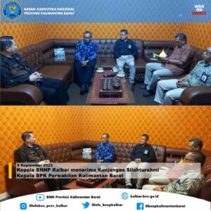 Kepala BNNP Kalbar menerima Kunjungan Silahturahmi Kepala BPK Perwakilan Kalimantan Barat Kepala BNNP Kalbar menerima Kunjungan Silahturahmi Kepala BPK Perwakilan Kalimantan Barat