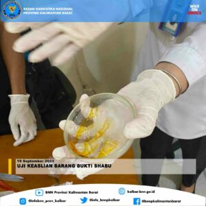 UJI KEASLIAN BARANG BUKTI SHABU DAN PEMUSNAHAN BARANG BUKTI UJI KEASLIAN BARANG BUKTI SHABU DAN PEMUSNAHAN BARANG BUKTI