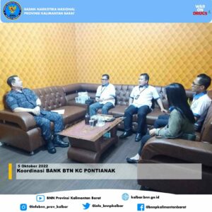 Koordinasi Kepala Cabang BANK BTN Pontianak ke BNNP Kalbar Koordinasi Kepala Cabang BANK BTN Pontianak ke BNNP Kalbar