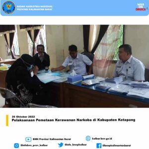 Pelaksanaan Pemetaan Kerawanan Narkoba di Kabupaten Ketapang