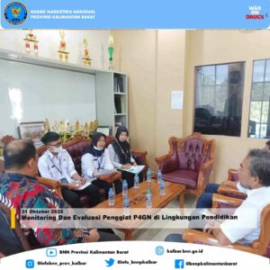 Monitoring dan Evaluasi Penggiat P4GN di Lingkungan Pendidikan
