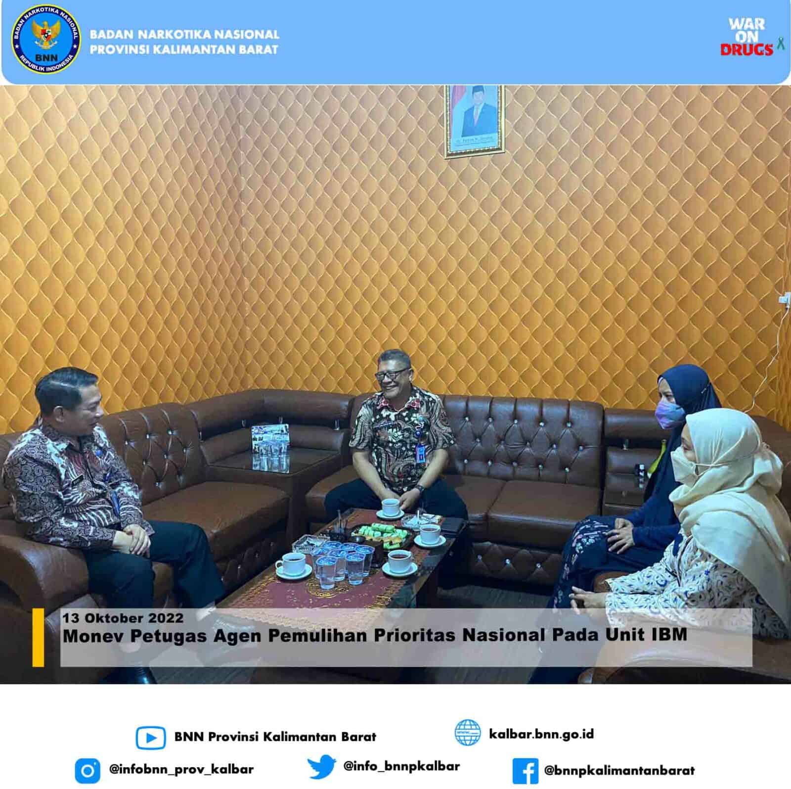 Monev Petugas Agen Pemulihan Prioritas Nasional Pada Unit IBM Monev Petugas Agen Pemulihan Prioritas Nasional Pada Unit IBM
