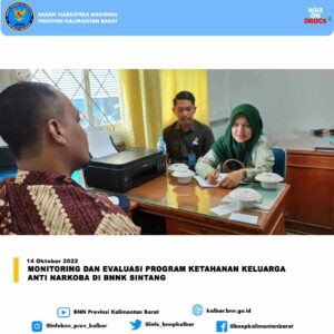 Monitoring dan Evaluasi Program Ketahanan Keluarga Anti Narkoba Monitoring dan Evaluasi Program Ketahanan Keluarga Anti Narkoba