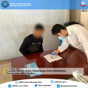 Layanan Konseling dan Pemeriksaan Urine Rehabilitasi Rawat Jalan BNNP Kalbar
