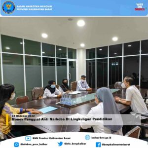 Monev Penggiat Anti Narkoba Di Lingkungan Pendidikan