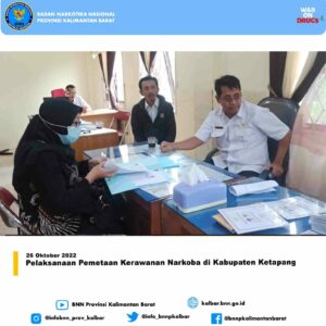 Pelaksanaan Pemetaan Kerawanan Narkoba di Kabupaten Ketapang