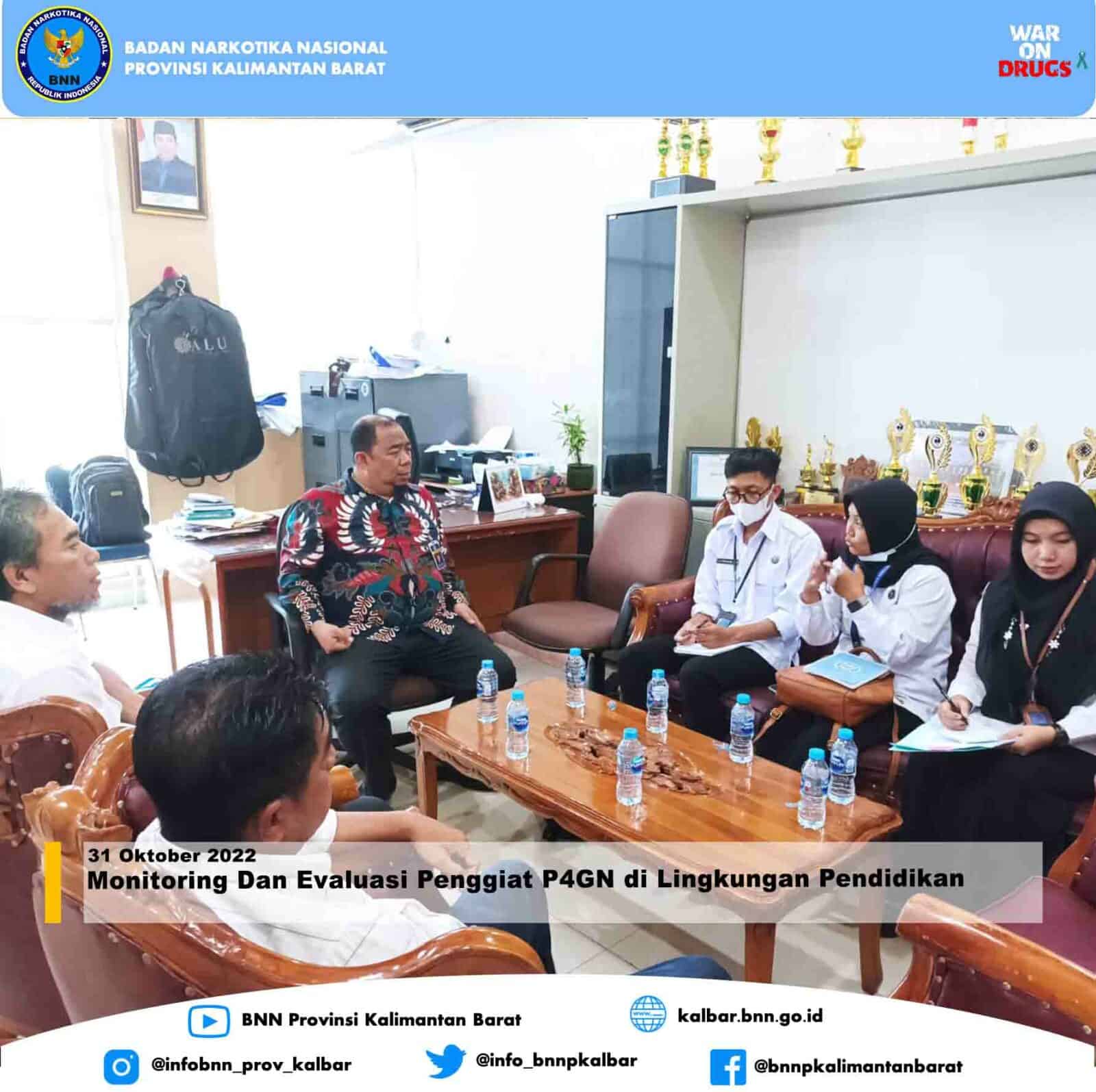 Monitoring dan Evaluasi Penggiat P4GN di Lingkungan Pendidikan