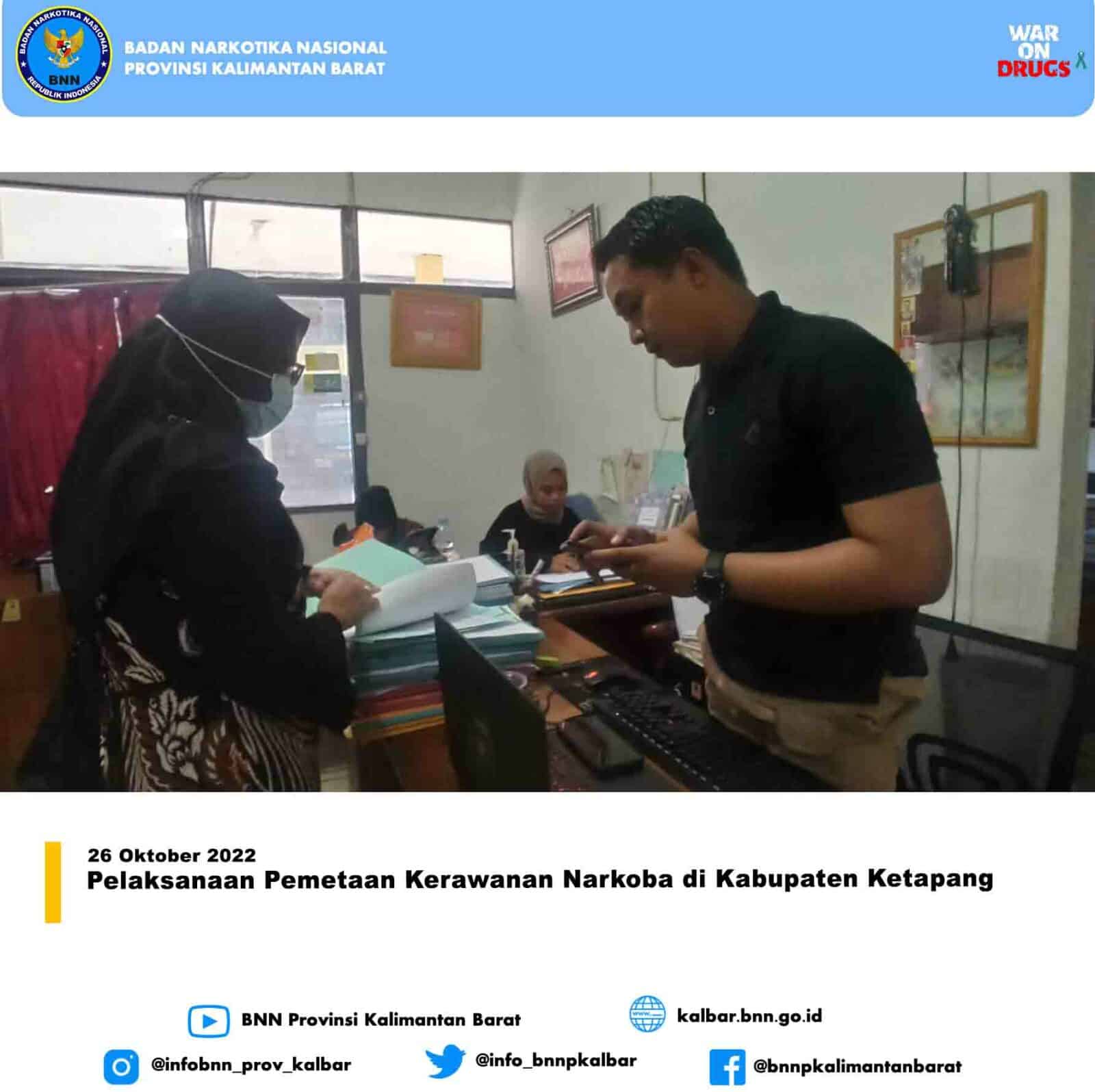 Pelaksanaan Pemetaan Kerawanan Narkoba di Kabupaten Ketapang