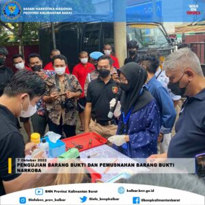 Pengujian Barang Bukti dan Pemusnahan Barang Bukti Narkoba Pengujian Barang Bukti dan Pemusnahan Barang Bukti Narkoba