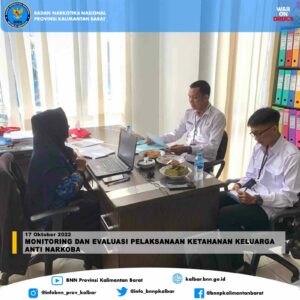 Monev Pelaksanaan Ketahanan Keluarga Anti Narkoba