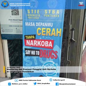 Monitoring Dan Evaluasi Penggiat Anti Narkoba Di Lingkungan Pendidikan