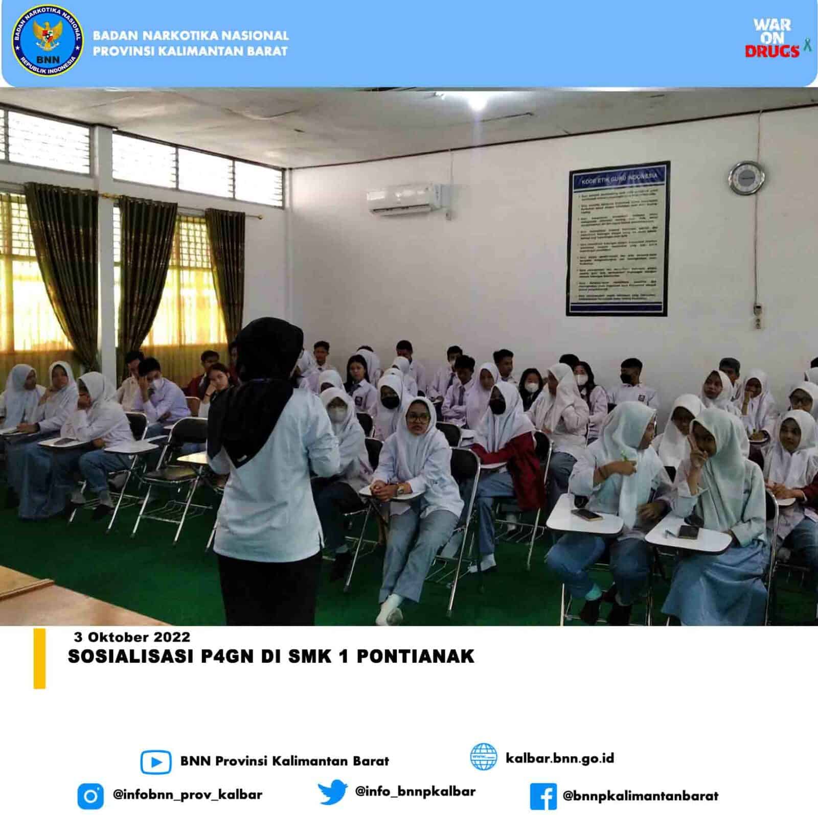Sosialisasi P4GN di SMK 1 Pontianak Sosialisasi P4GN di SMK 1 Pontianak