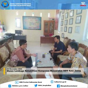 Monev Lembaga Rehabilitasi Komponen Masyarakat RBM Kota Juang Monev Lembaga Rehabilitasi Komponen Masyarakat RBM Kota Juang
