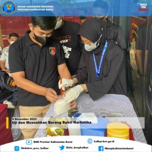 Uji dan Musnahkan Barang Bukti Narkotika Uji dan Musnahkan Barang Bukti Narkotika